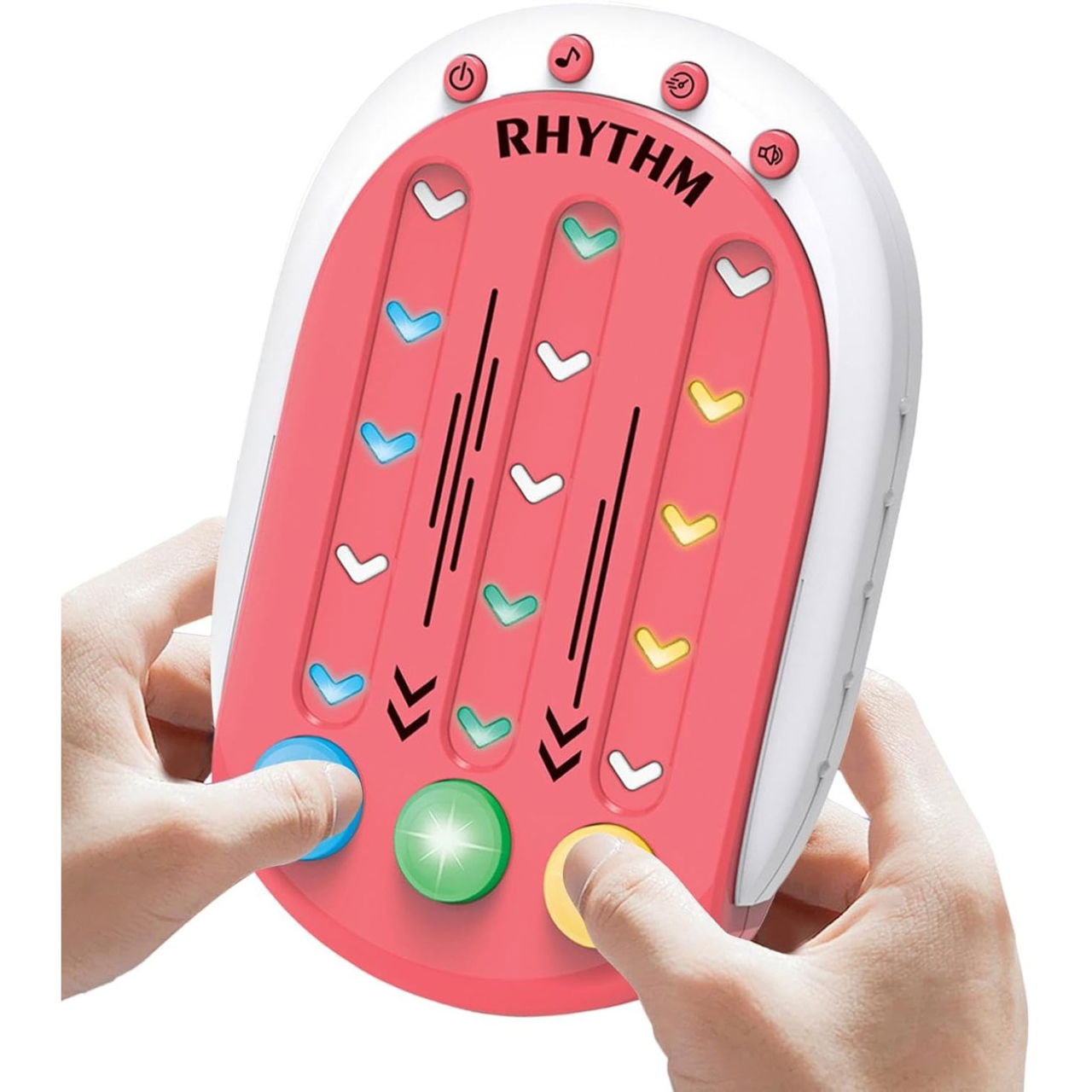 Jucarie Interactiva, Flippy, Tip Jocuri Ritmice, +3 Ani, din ABS, 8 Niveluri de Joc, 9.5 x 2.5 x 13.6 cm, Rosu [3]