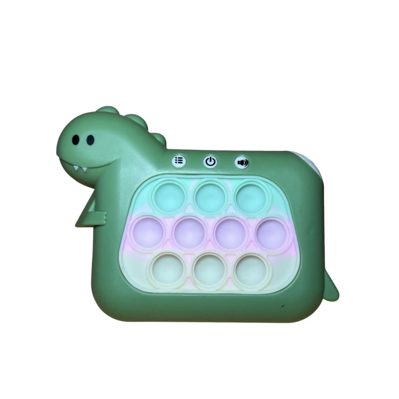 Jucarie Interactiva Pop It Whack A Mole, Flippy, Tip Consola, Anti-Stres, 4 Moduri de Joc, din ABS si Silicon, +3 Ani, Model Dinozaur, Verde [6]