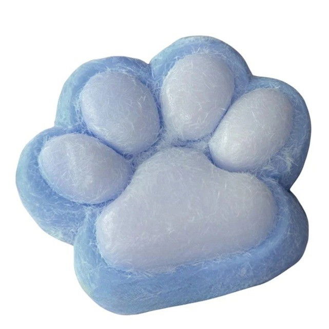 Jucarie Interactiva Squishy, Flippy, Model Cat Paw, Squeeze Pinch Family, Revenire Lenta, din TPR, +3 Ani, 7.5 cm, Textura Puf, Albastru [1]