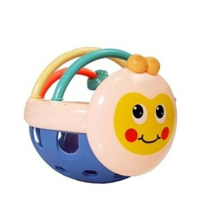 Jucarie Minge pentru Bebelusi, Flippy, pentru Dentitie, Interactiva, 0-12 Luni, Roz-Multicolor [5]