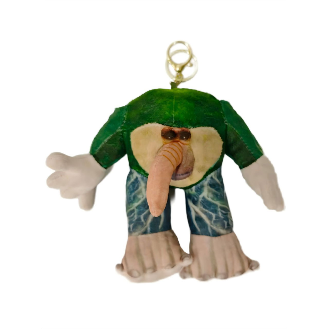 Jucarie Moale de Plus de Tip Breloc, Flippy, Model Italian Brainrot Omul Copac Brr Brr Patapim, 20 x 17 cm, Verde inchis [1]