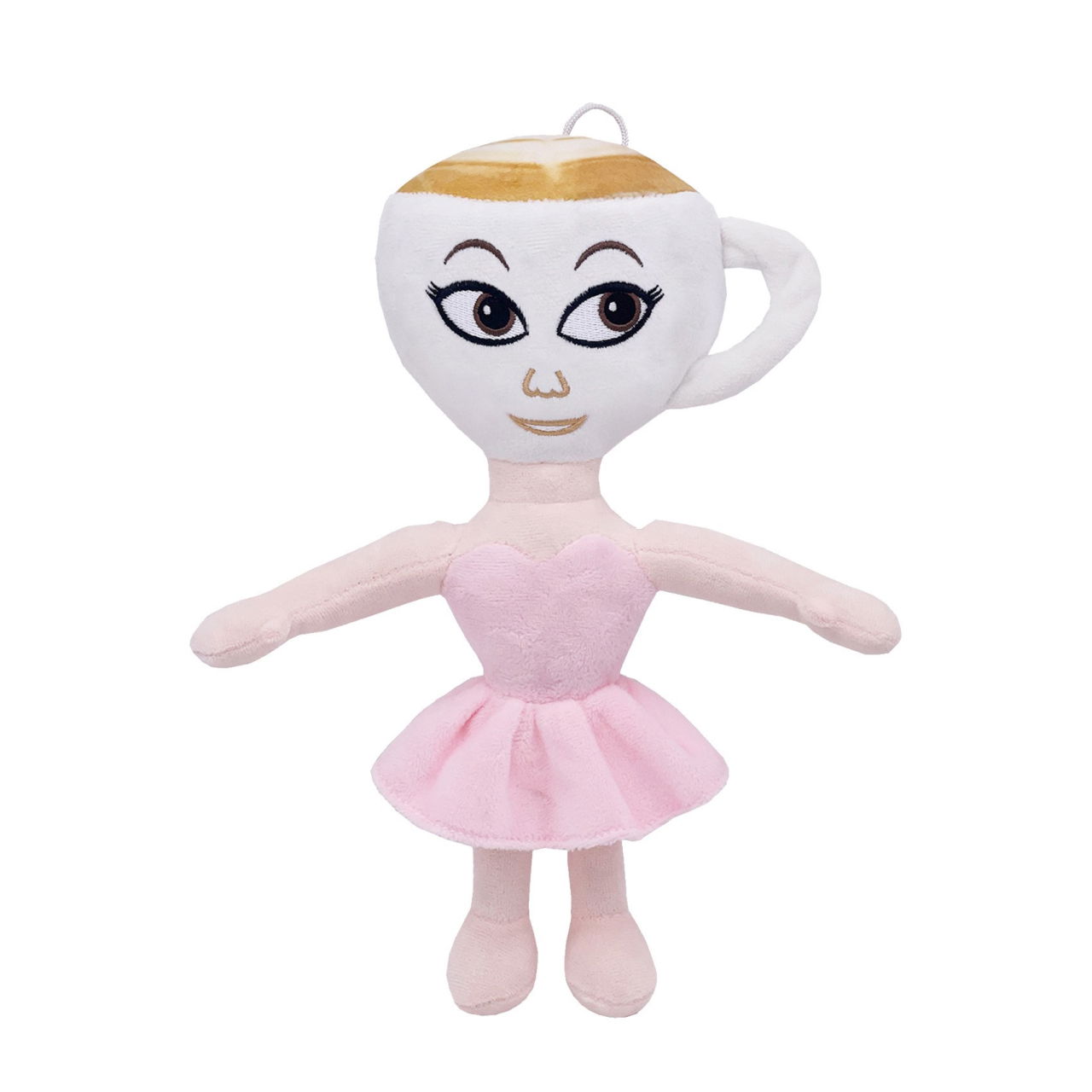 Jucarie Moale de Plus Italian Brainrot, Flippy, cu Agatatoare, Model Ballerina Cappuccina, Jucarie Moale pentru Copii, 30 x 20 cm, Roz [1]