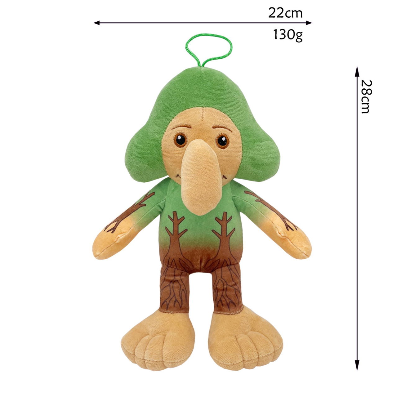 Jucarie Moale de Plus Italian Brainrot, Flippy, cu Agatatoare, Model Omul Copac Brr Brr Patapim, Jucarie Moale pentru Copii, 28 x 22 cm, Verde [2]