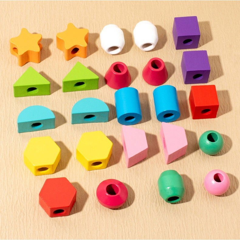 Jucarie Montessori de Sortat, Flippy, din Lemn, Forme Geometrice,+3 Ani, 25 de Piese, 21.5 x 16 x 3 cm, Multicolor [4]