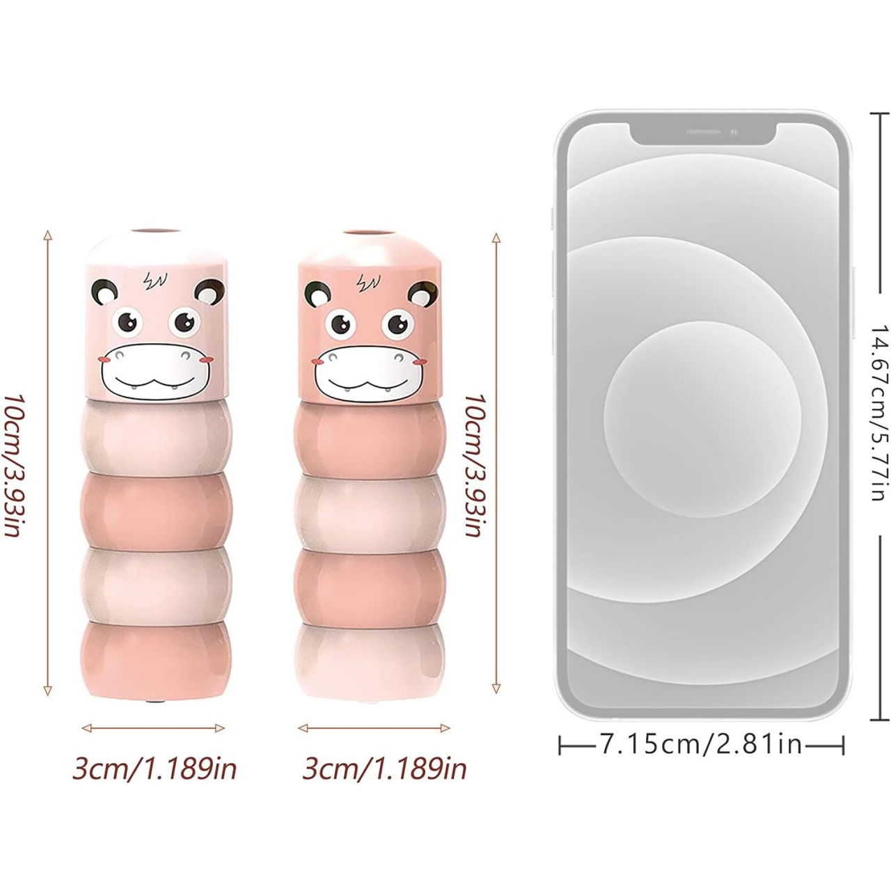 Jucarie Pentru Copii, Flippy, Hipopotam Indestructibil, 6 Piese Demontabile, +3 Ani, Roz [6]