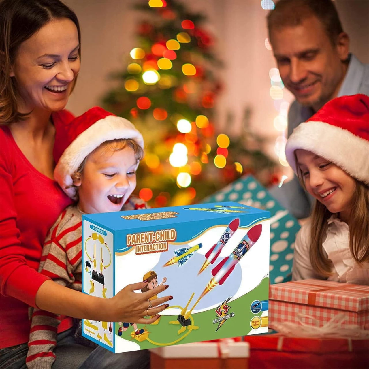 Jucarie pentru Copii, Flippy, Lansator de Rachete cu Piciorul, Doua Lansatoare, 6 Rachete Fara Lumini, 45x18 cm, Galben [2]