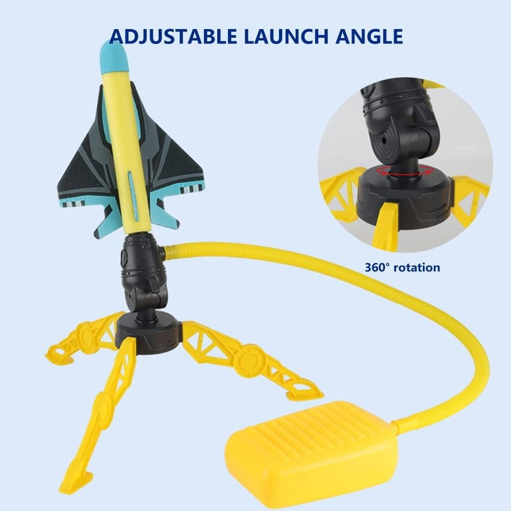 Jucarie pentru Copii, Flippy, Lansator de Rachete cu Piciorul, Un Lansator, 3 Rachete Fara Lumini, 3 Aircrafts, 42x36 cm, Multicolor [5]