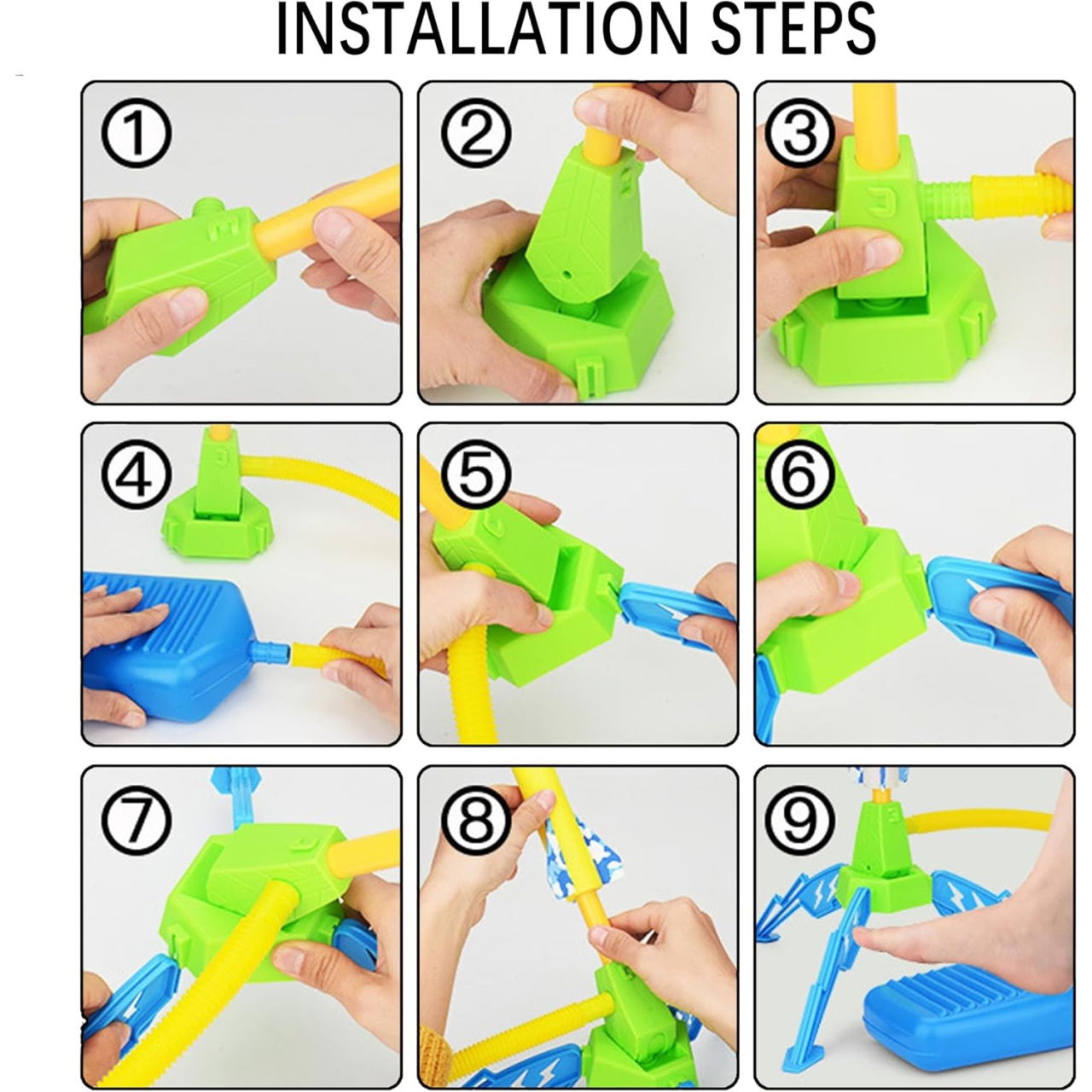 Jucarie pentru Copii, Flippy, Lansator de Rachete cu Piciorul, un Singur Lansator, 3 Rachete cu Lumini, 40.5 cm Inaltime, Multicolor [6]