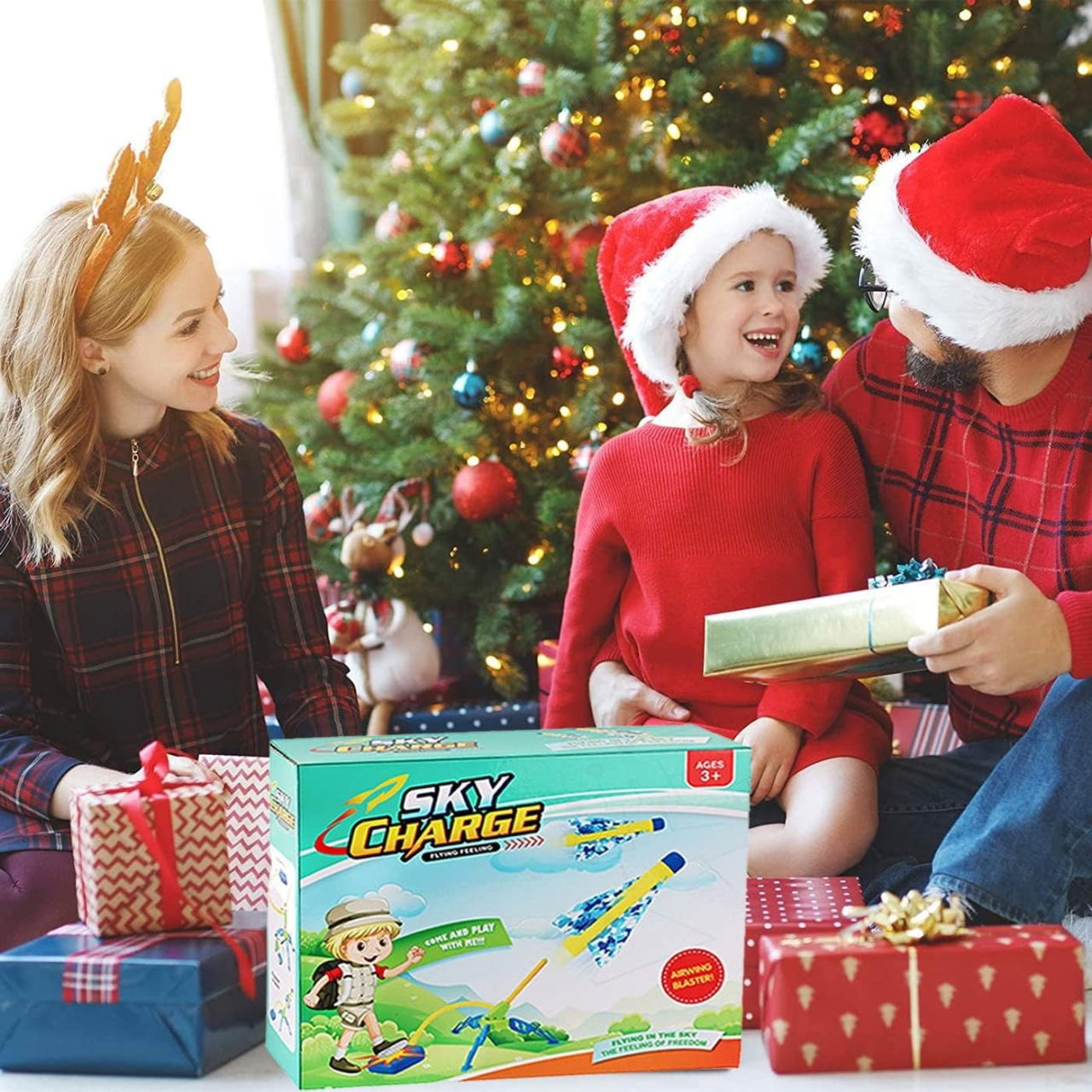 Jucarie pentru Copii, Flippy, Lansator de Rachete cu Piciorul, un Singur Lansator, 4 Rachete Fara Lumini, 40.5 cm Inaltime, Multicolor [4]