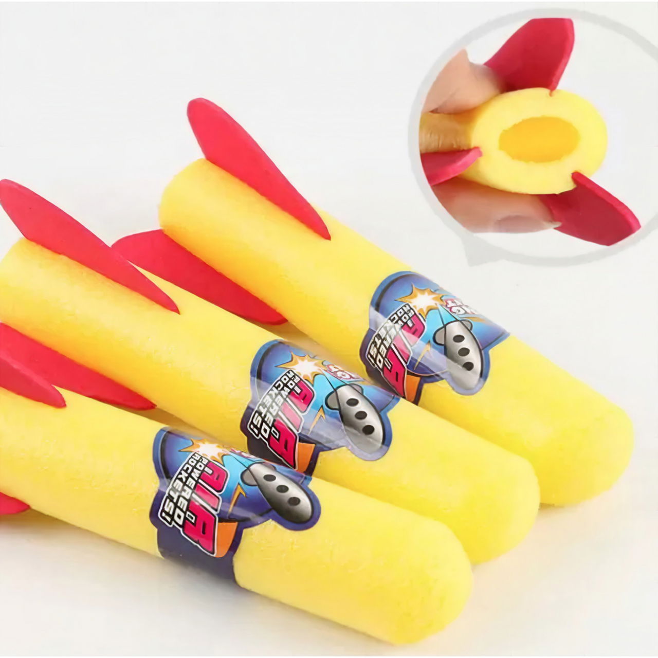 Jucarie pentru copii, Flippy, lansator rachete cu piciorul, 3 rachete fara lumini [4]