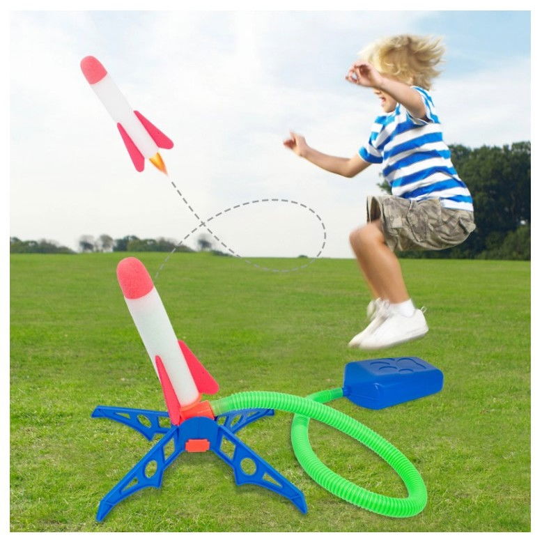 Jucarie pentru copii, lansator rachete cu piciorul, un lansator, 3 rachete, fara lumina [3]