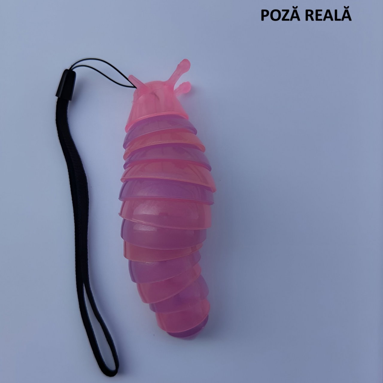 Jucarie Senzoriala Antistres, Flippy, Fidget Toys, Omida Curcubeu, 11 cm, +3 Ani, Mov/Roz [2]