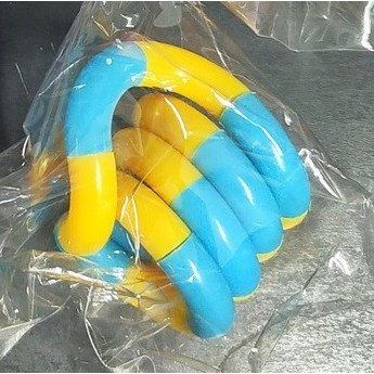 Jucarie Senzoriala Antistres, Flippy, Fidget Twist, cu Miscari Infinite de Decompresie, 2 Culori, Galben/Albastru, + 3 ani [3]