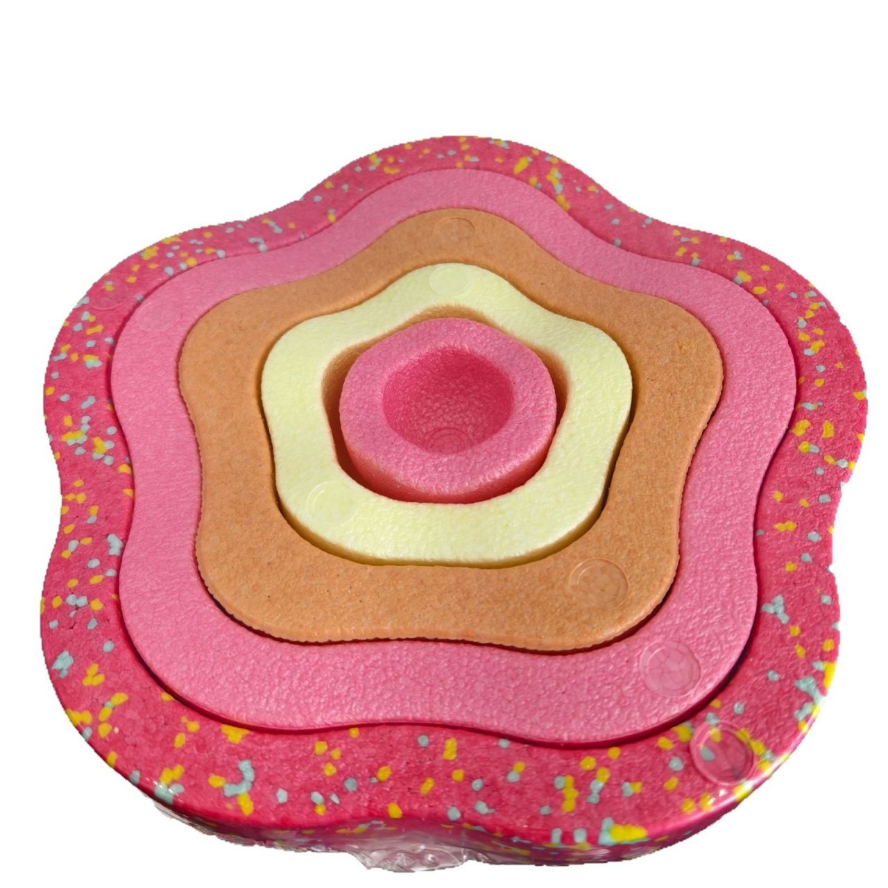 Jucarie Senzoriala de Echilibru, Flippy, Tip Stepping Stones, 5 Piese, din Spuma, pentru Miscare, Sarituri, Prindere, Diametru 28 cm, Model 1, Multicolor [8]