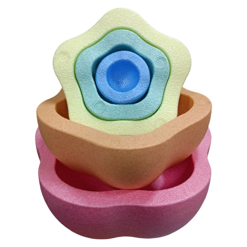 Jucarie Senzoriala de Echilibru, Flippy, Tip Stepping Stones, 5 Piese, din Spuma, pentru Miscare, Sarituri, Prindere, Diametru 28 cm, Model 2, Multicolor [2]