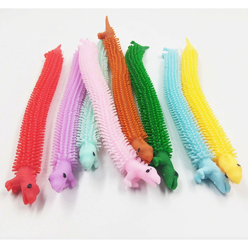 Jucarie senzoriala elastica Flippy, Fidget Noodle, Antistres, Culori Random [5]