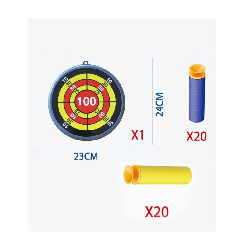 Jucaruie cu Lansator pentru Copii, Flippy, Lanseaza Manual, Tinta, 2 Avioane, 40 de Gloante din Material Moale, Joc Interactiv, 28.5x25x6.3 cm, Gri Verde [9]