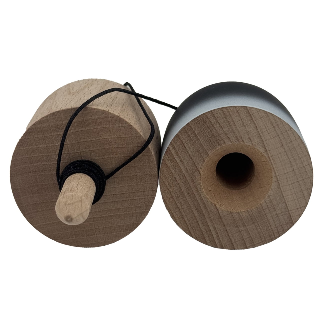 Kendama Pill X Originala, Flippy, Profesionala Model Rubber Grip Pilula, din Lemn, Varsta 9+, Ata 62/65 cm, 11 x 5 x 5 cm, Gradient Negru/Alb [2]