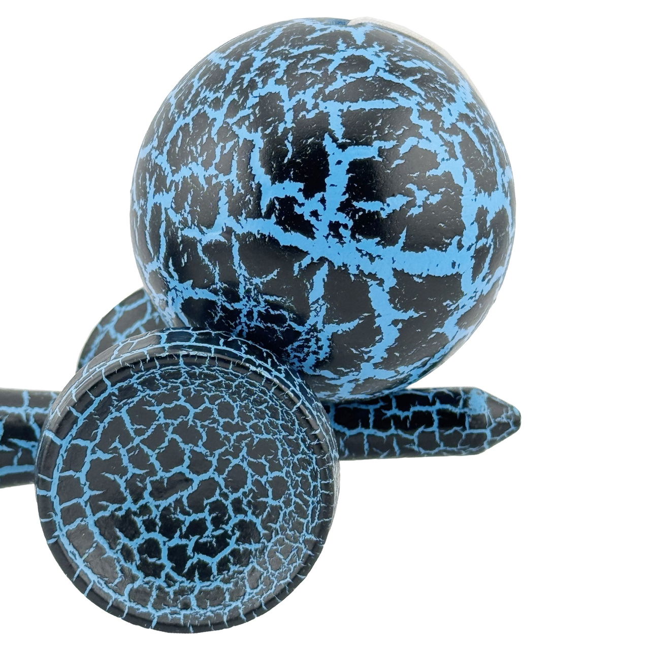 Kendama X Originala, Profesionala, Flippy, Cracked, din Lemn, 18 cm,  Negru, Albastru [8]