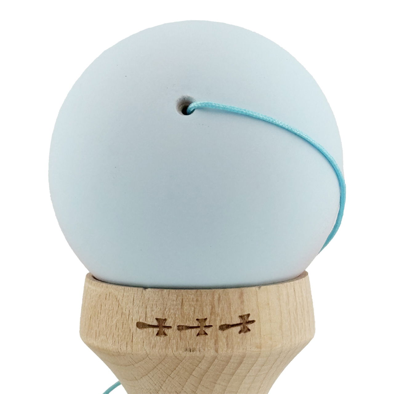 Kendama X Originala, Profesionala, Flippy, Cupe Mari KING SIZE V3, Rubber Grip, Gaura in Baza, Rulment Metalic, din lemn 18 cm, Ata 62/65 cm, Gradient Albastru deschis/Roz [9]