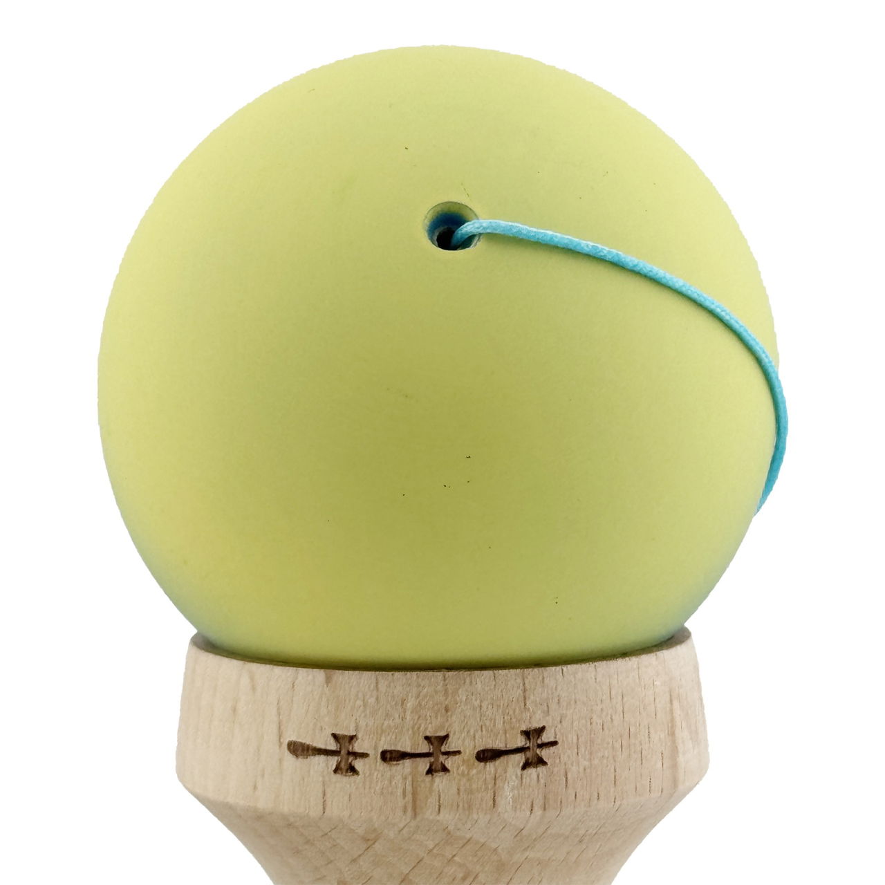 Kendama X Originala, Profesionala, Flippy, Cupe Mari KING SIZE V3, Rubber Grip, Gaura in Baza, Rulment Metalic, din lemn 18 cm, Ata 62/65 cm, Gradient Galben/Albastru deschis [9]