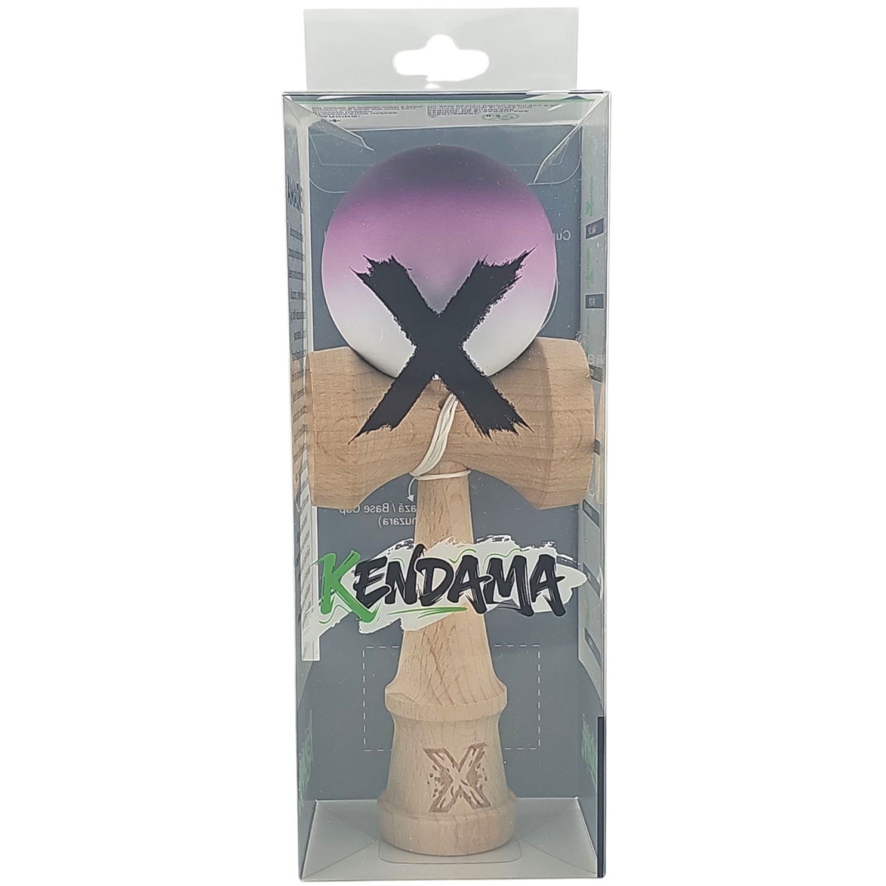 Kendama X Originala, Profesionala, Flippy, din Lemn, Rubber Grip, 18 cm, Negru/Maro/Alb [4]
