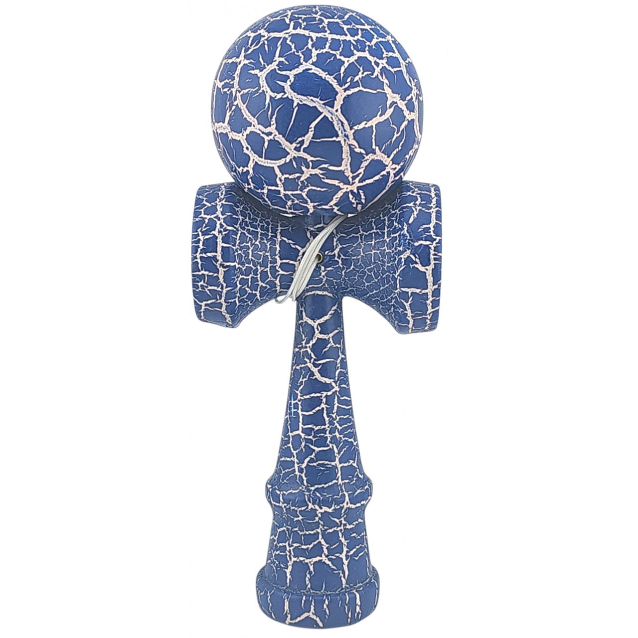 Kendama X Originala, Profesionala, Flippy, Kendama Cracked, din Lemn - 18 cm, Albastru/alb [1]