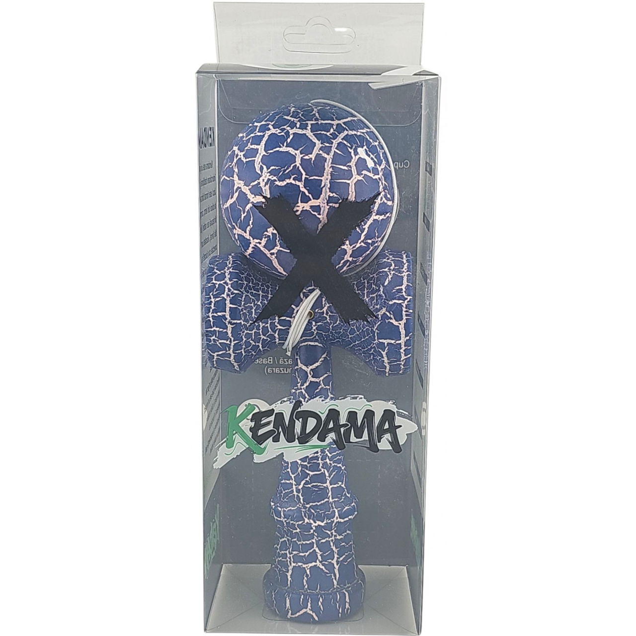 Kendama X Originala, Profesionala, Flippy, Kendama Cracked, din Lemn - 18 cm, Albastru/alb [3]