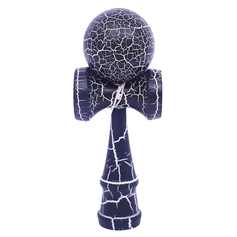 Kendama X Originala, Profesionala, Flippy, Kendama Cracked, din Lemn - 18 cm, Crack Albastru inchis/Gri [1]