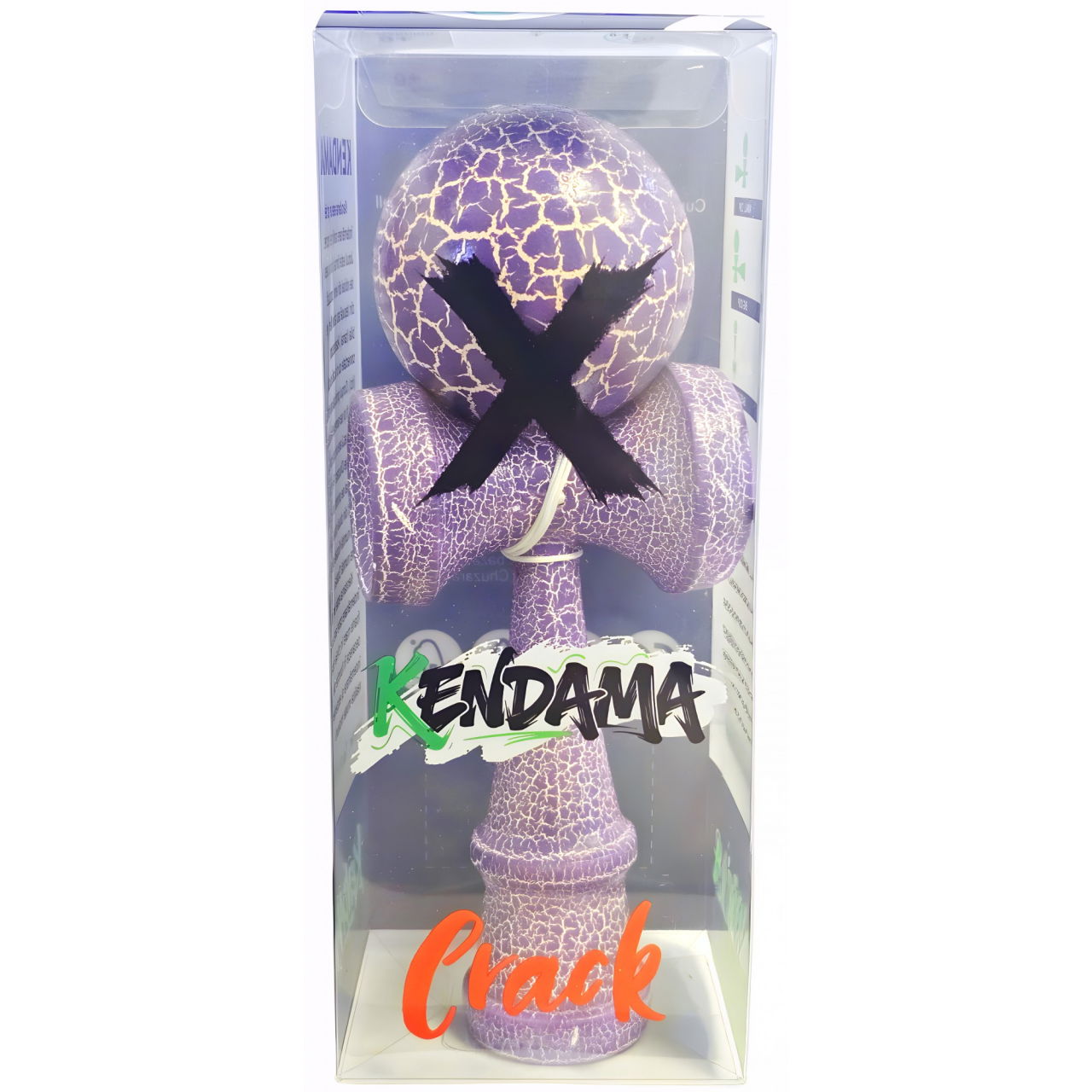 Kendama X Originala, Profesionala, Flippy, Kendama Cracked, din Lemn - 18 cm, Lila/Alb [4]