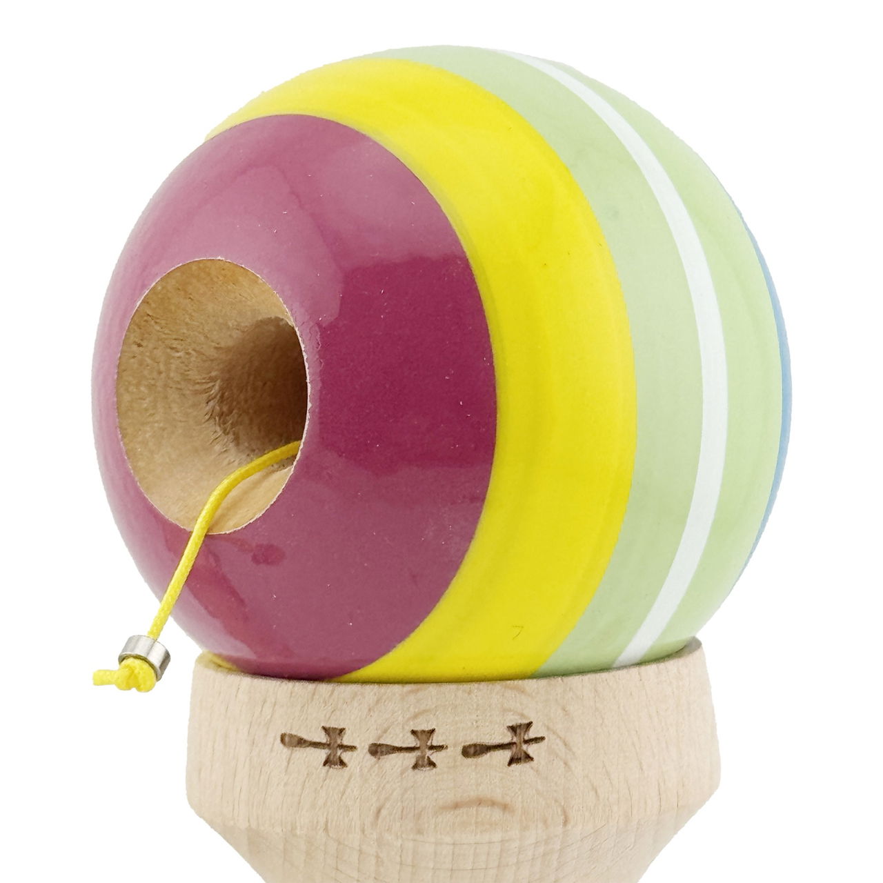 Kendama X Originala, Profesionala, Flippy, Legendary Spectrum, Cupe Mari KING SIZE V3, Super Sticky, Gaura in Baza, Rulment Metalic, din lemn 18 cm, Ata 62/65 cm, Multicolor [6]