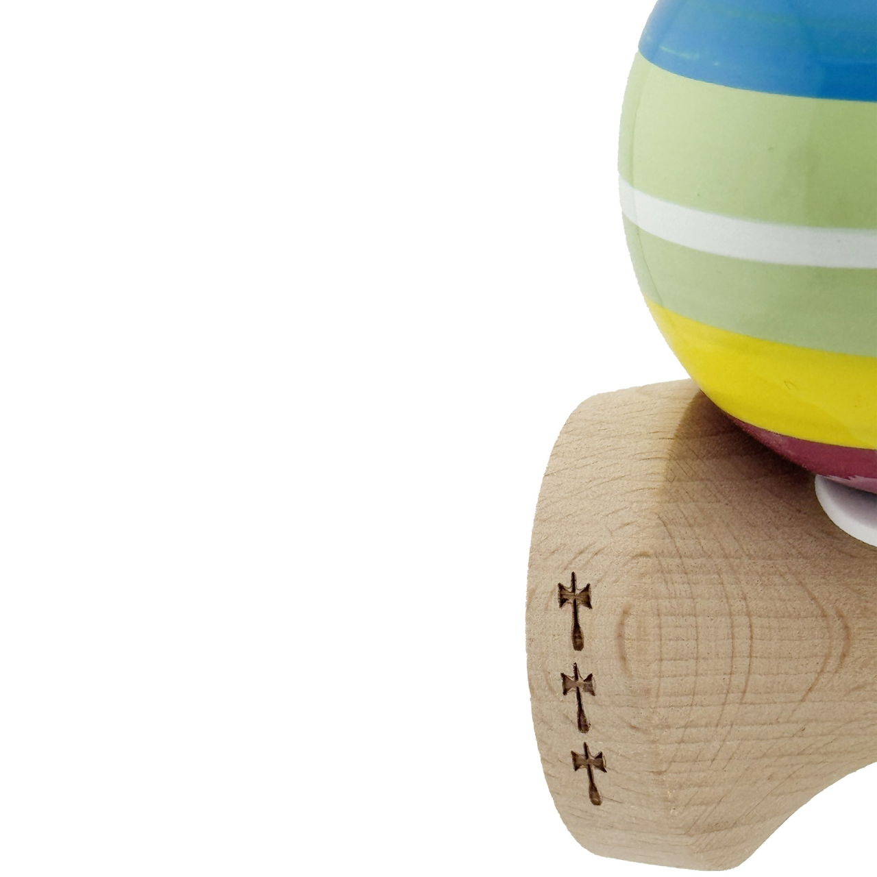 Kendama X Originala, Profesionala, Flippy, Legendary Spectrum, Cupe Mari KING SIZE V3, Super Sticky, Gaura in Baza, Rulment Metalic, din lemn 18 cm, Ata 62/65 cm, Multicolor [7]