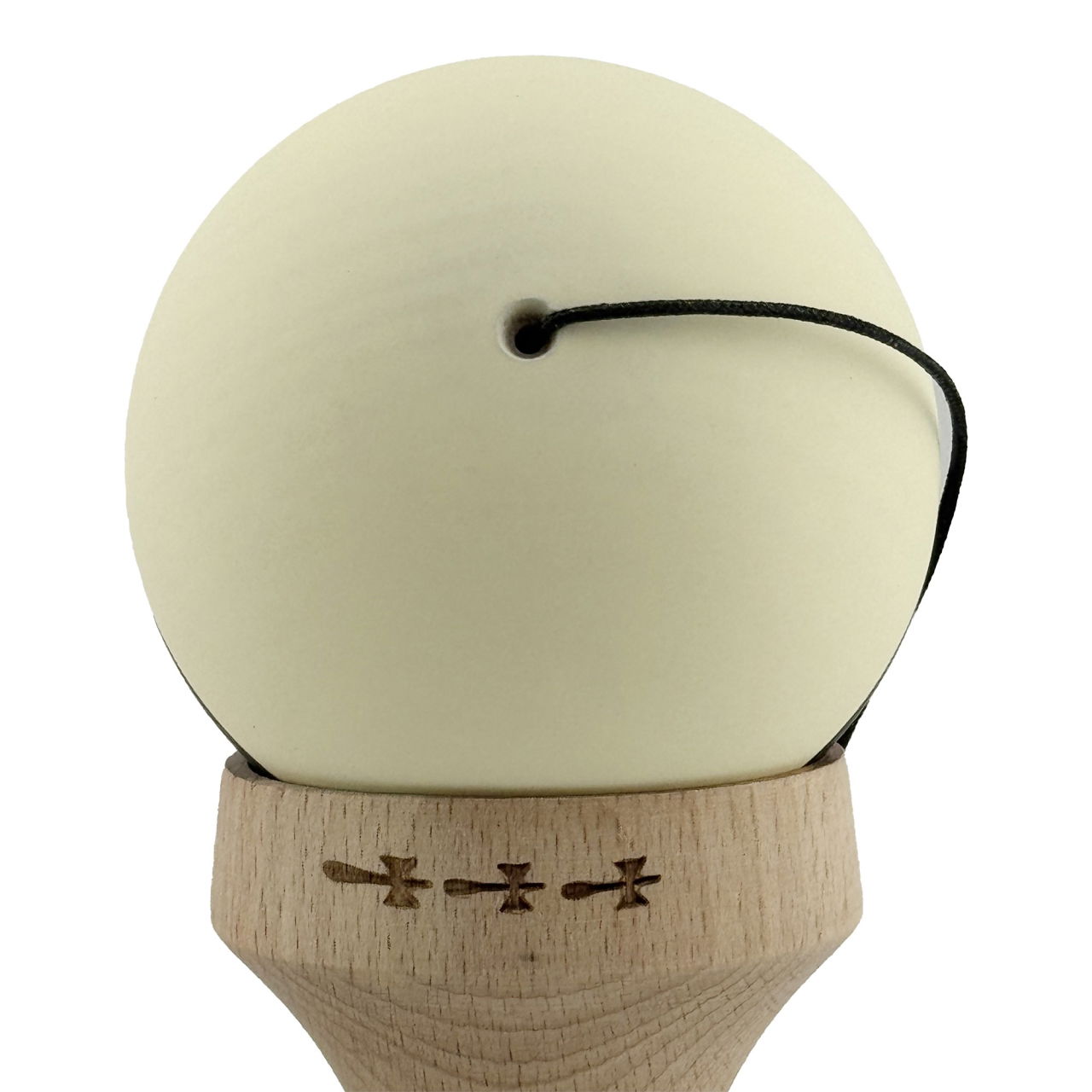 Kendama X Originala, Profesionala, Flippy, Rubber Grip, Cupe Mari KING SIZE V3, Gaura in Baza, Rulment Metalic, din lemn 18 cm, Ata 62/65 cm, Bicolor Galben/Negru [10]