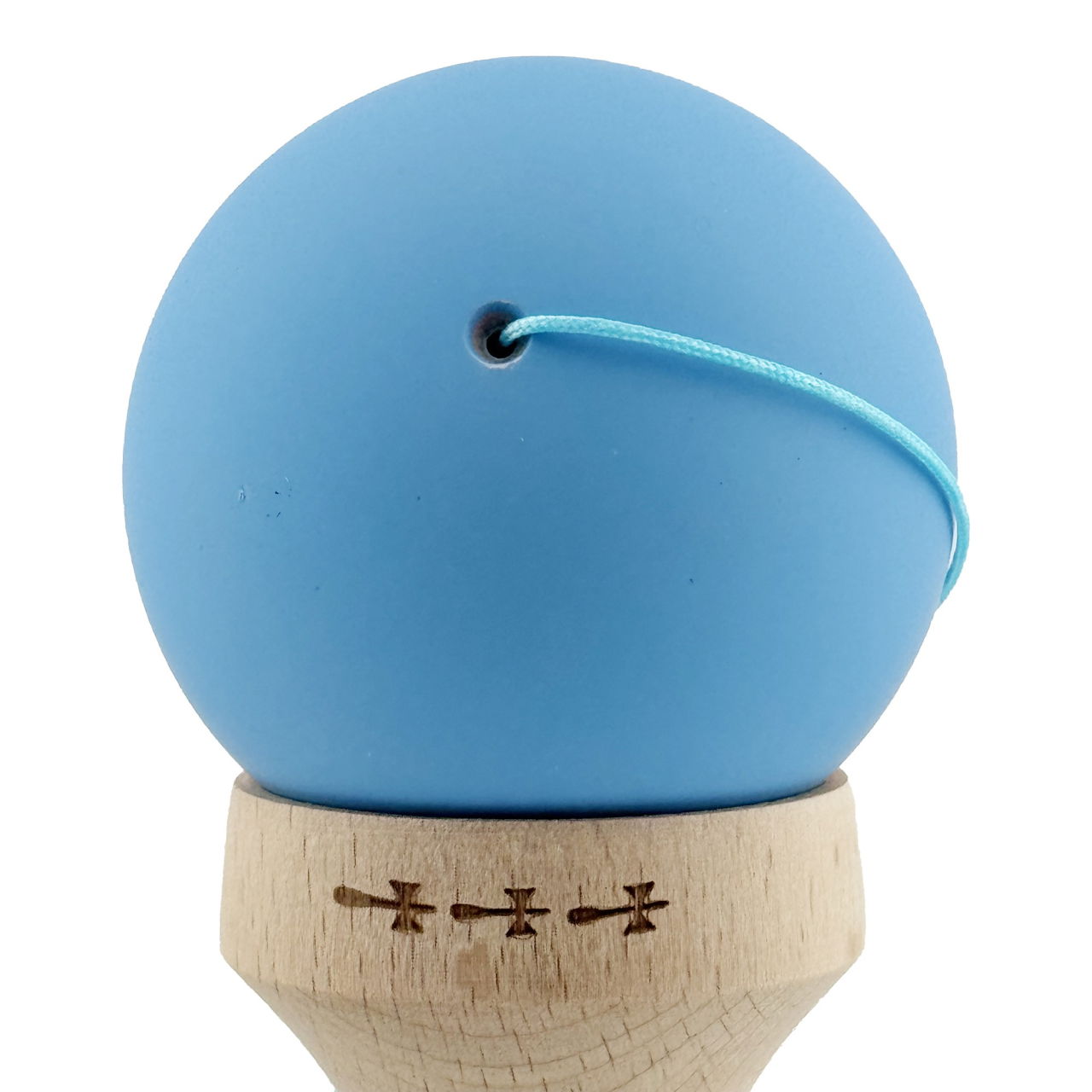 Kendama X Originala, Profesionala, Flippy, Rubber Grip, Cupe Mari KING SIZE V3, Gaura in Baza, Rulment Metalic, din lemn 18 cm, Ata 62/65 cm, Gradient Albastru/Roz [10]