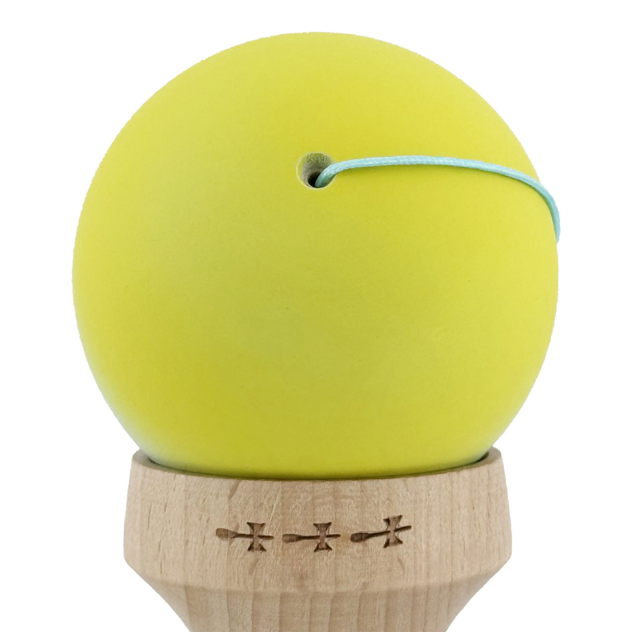 Kendama X Originala, Profesionala, Flippy, Rubber Grip, Cupe Mari KING SIZE V3, Gaura in Baza, Rulment Metalic, din lemn 18 cm, Ata 62/65 cm, Gradient Galben/Verde deschis [9]