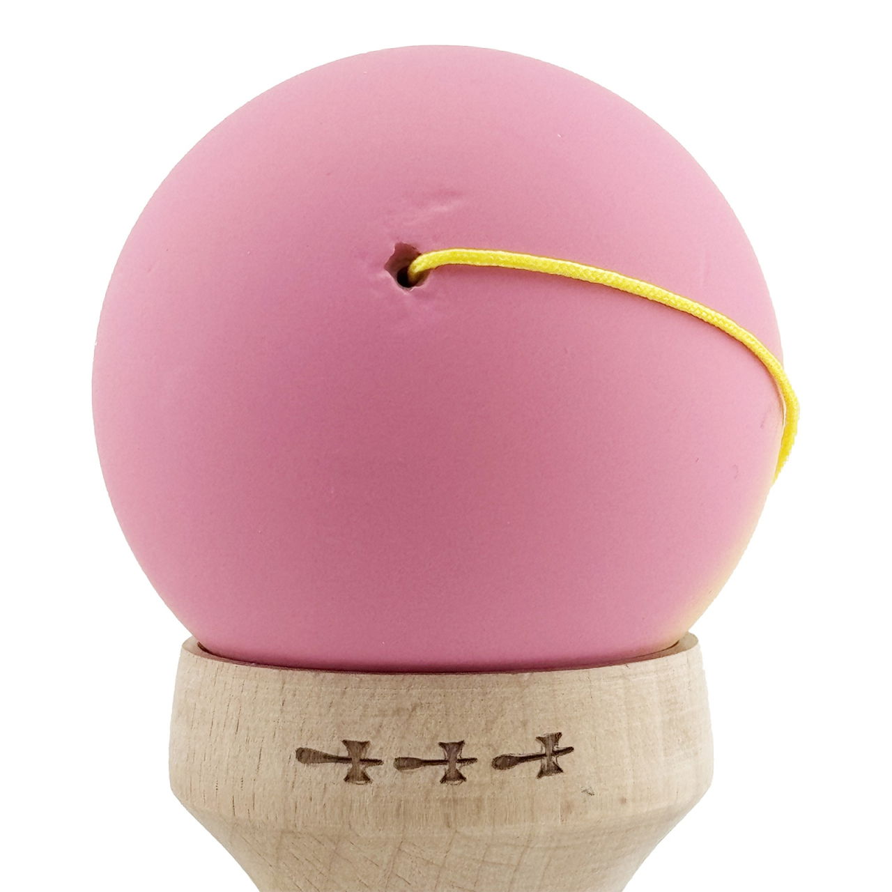 Kendama X Originala, Profesionala, Flippy, Rubber Grip, Cupe Mari KING SIZE V3, Gaura in Baza, Rulment Metalic, din lemn 18 cm, Ata 62/65 cm, Gradient Roz/Galben [9]