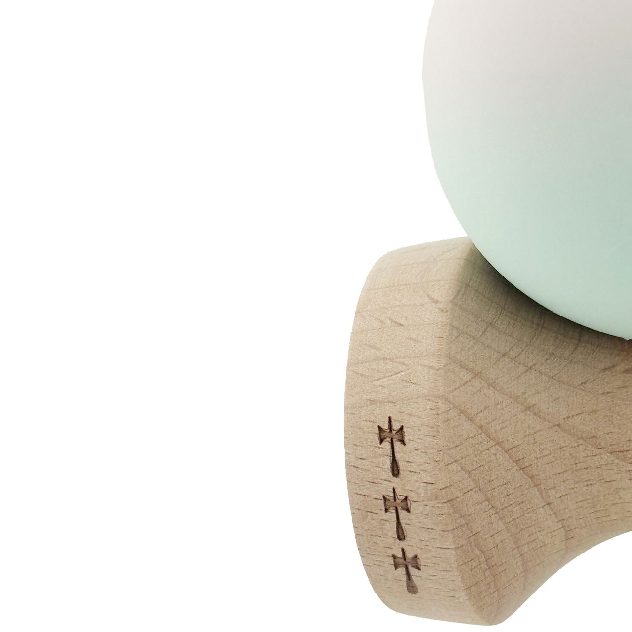 Kendama X Originala, Profesionala, Flippy, Rubber Grip, Cupe Mari KING SIZE V3, Gaura in Baza, Rulment Metalic, din lemn 18 cm, Ata 62/65 cm, Gradient Roz/Verde [7]