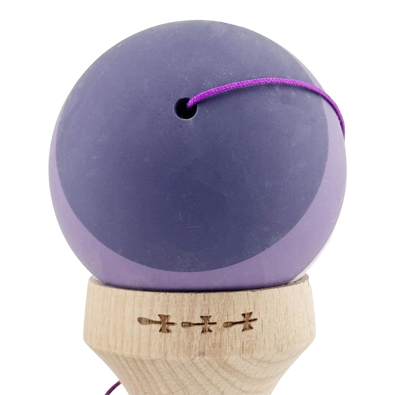 Kendama X Originala, Profesionala, Flippy, Rubber Grip, Cupe Mari KING SIZE V3, Gaura in Baza, Rulment Metalic, din lemn 18 cm, Ata 62/65 cm, Special Purpuriu/Mov/Lila [10]