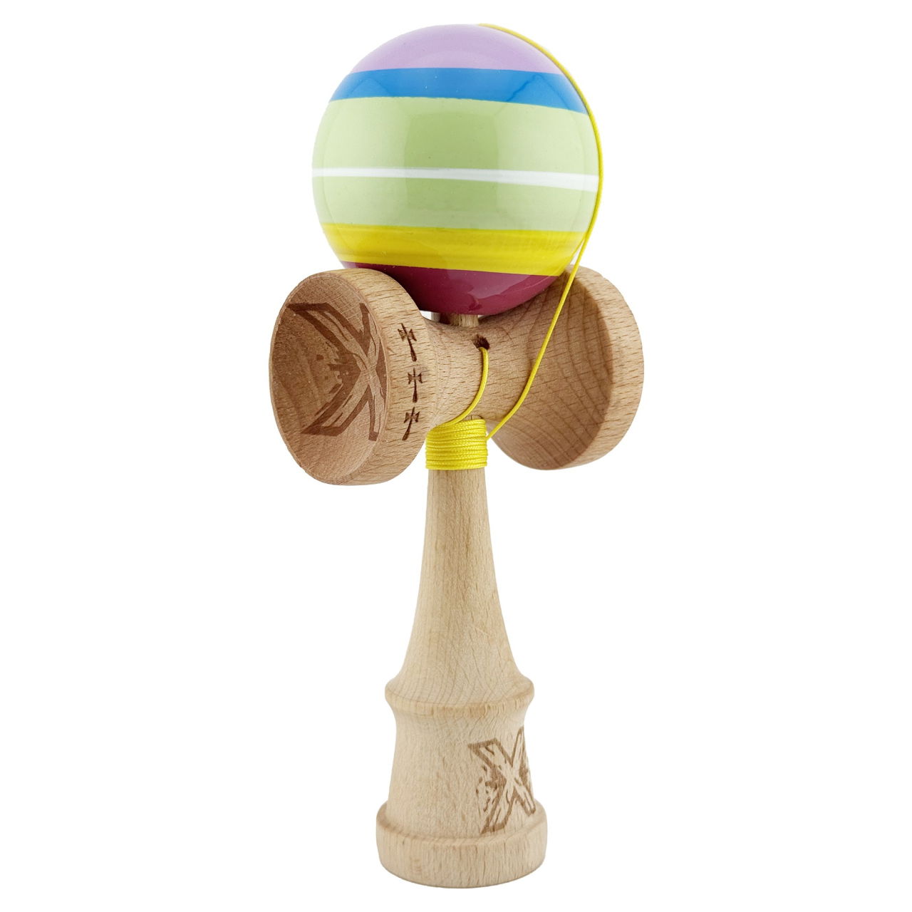 Kendama X SPECTRUM Originala, Profesionala, Flippy, Big Cups V2, Super Sticky Legendary Cupe Mari, Rulment Metalic cu Ata 55 cm, Multicolor [2]