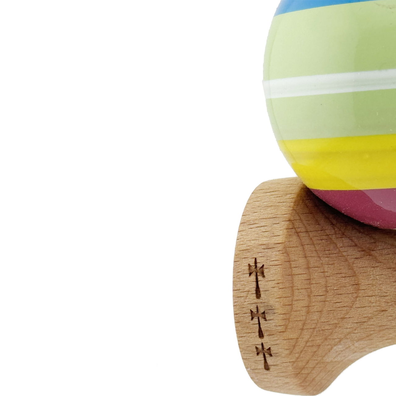 Kendama X SPECTRUM Originala, Profesionala, Flippy, Big Cups V2, Super Sticky Legendary Cupe Mari, Rulment Metalic cu Ata 55 cm, Multicolor [7]