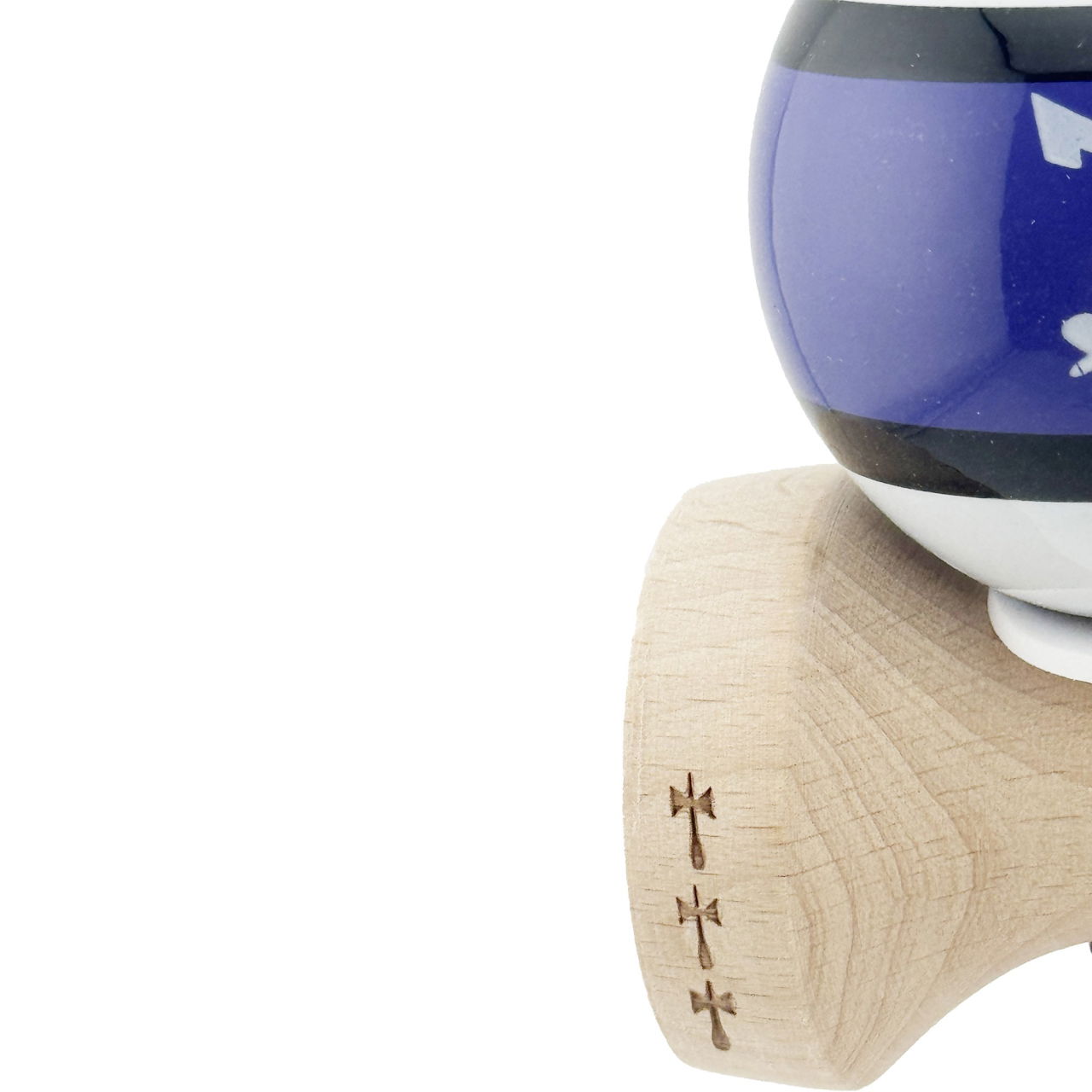 Kendama X Zen Series Originala, Profesionala, Flippy, Cupe Mari KING SIZE V3, Super Sticky, Gaura in Baza, Rulment Metalic, din lemn 18 cm, Ata 62/65 cm, Violet [8]