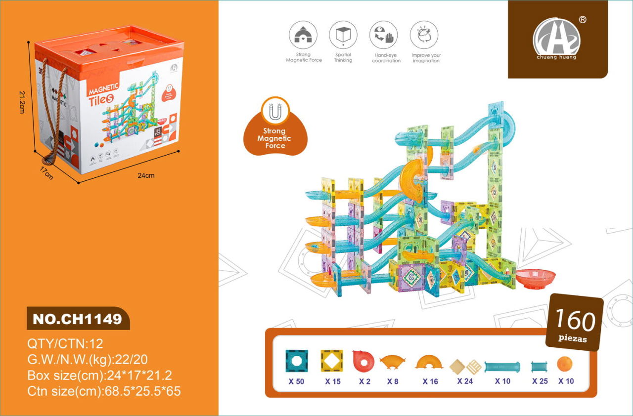 Labirintul meu magnetic - 160 piese (5.5 cm) [3]
