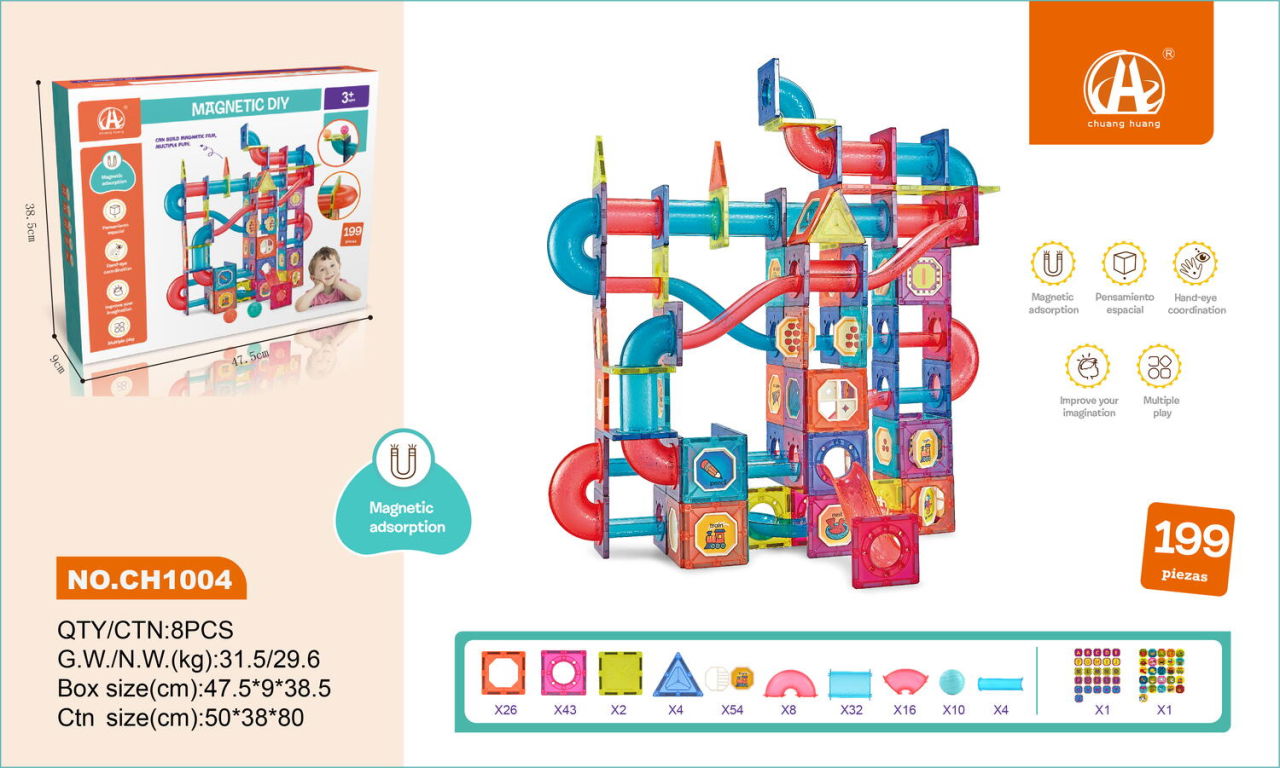 Labirintul meu magnetic - 199 piese (7.5 cm) [3]