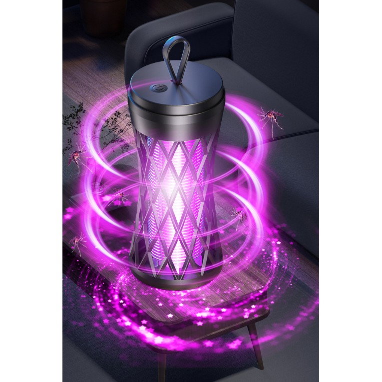 Lampa Anti-Insecte, Flippy, Lumina UV, Electrica, Incarcare USB, 5V, 1A, Silentioasa, 12 x 6 m, Gri [3]