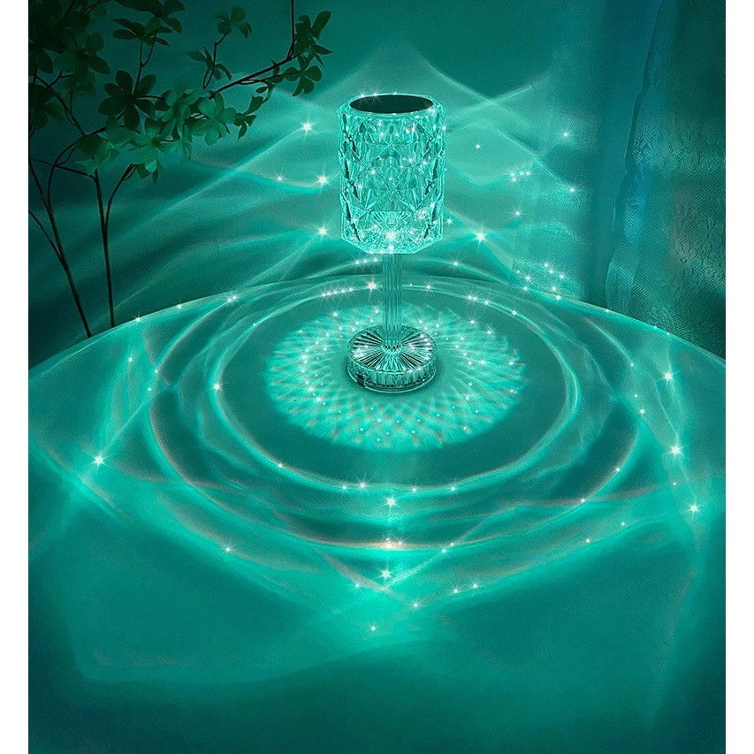 Lampa de birou pe LED RGB 16, Flippy, dimmer tactil, 3 nivele de intensitate, incarcare USB, 3W, Cristal Acrilic, 13x28 cm, cu telecomanda, forma veioza, transparent [7]