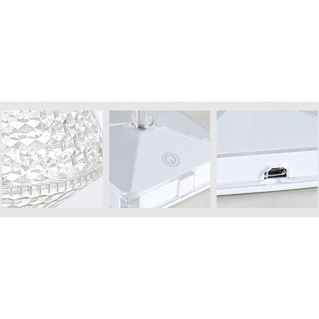 Lampa de birou pe LED RGB 16, Flippy, dimmer tactil, 3 nivele de intensitate, incarcare USB, 3W, Cristal Acrilic, cu telecomanda, forma pahar, transparent [7]