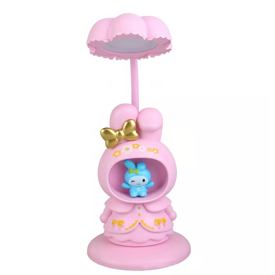 Lampa de Veghe, Flippy, cu Ascutitoare de Creioane, 2 Functii de Lumina, de Birou si de Veghe, Model Iepuras, Incarcare USB 10 x 29 cm, Multicolor [2]