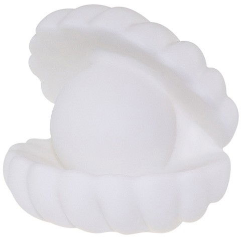 Lampa de Veghe, Flippy, Model Scoica cu Perla, Lumina Calda, 6x5 cm, Led, Baterii Incluse 3 x LR44, Alb [1]