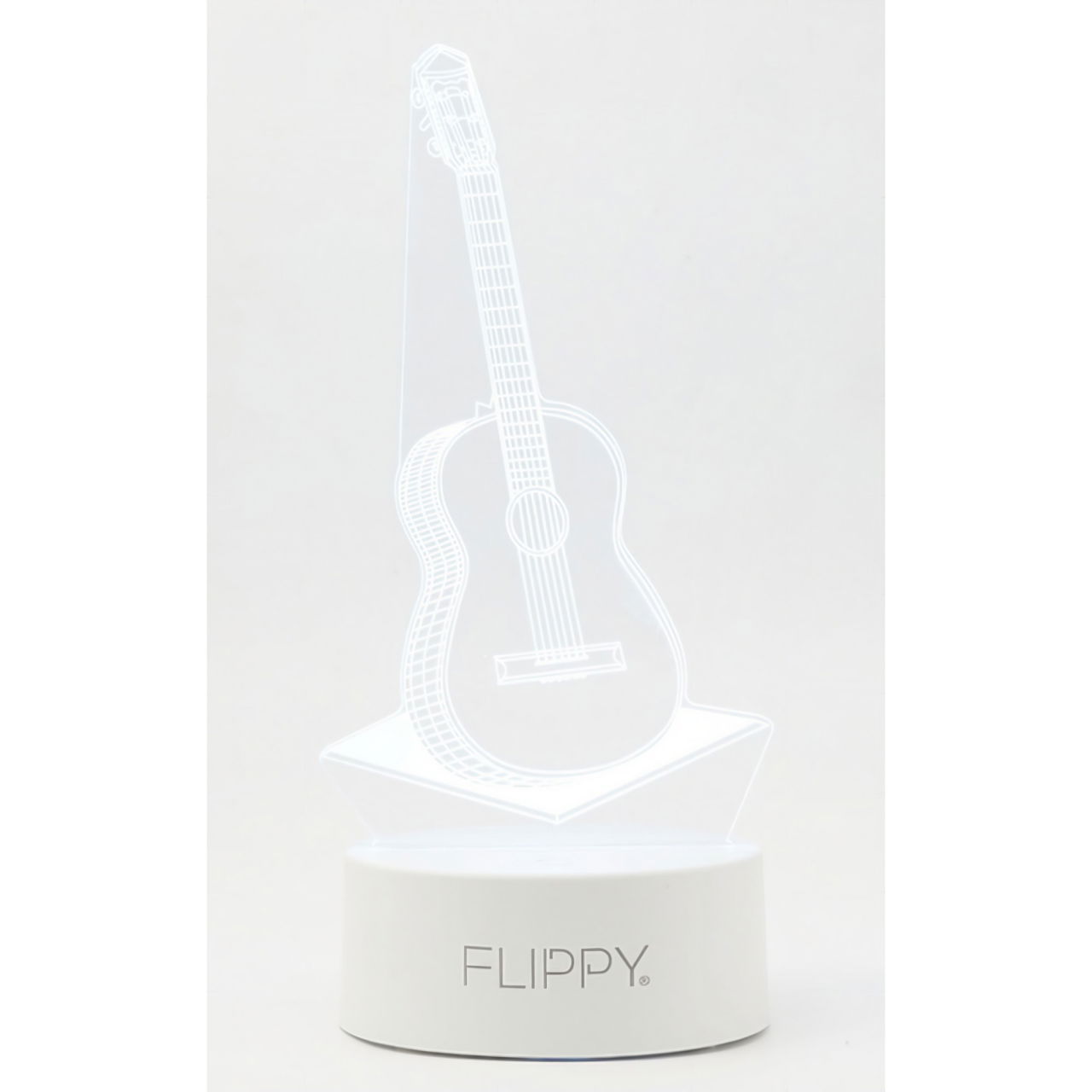 Lampa LED decorativa, Flippy, 3D, Chitara, din material acril si lumina multicolora, alb [6]