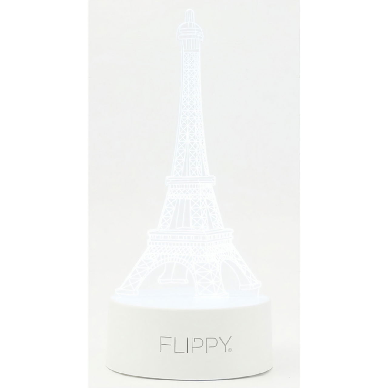 Lampa LED decorativa, Flippy, 3D, Turnul Eiffel, din material acril si lumina multicolora, alb [6]